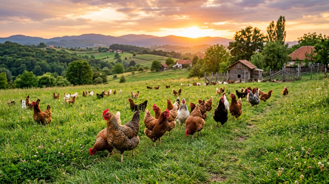 Slobodni uzgoj kokošaka nosilja (Free-range): Kvalitetna domaća jaja