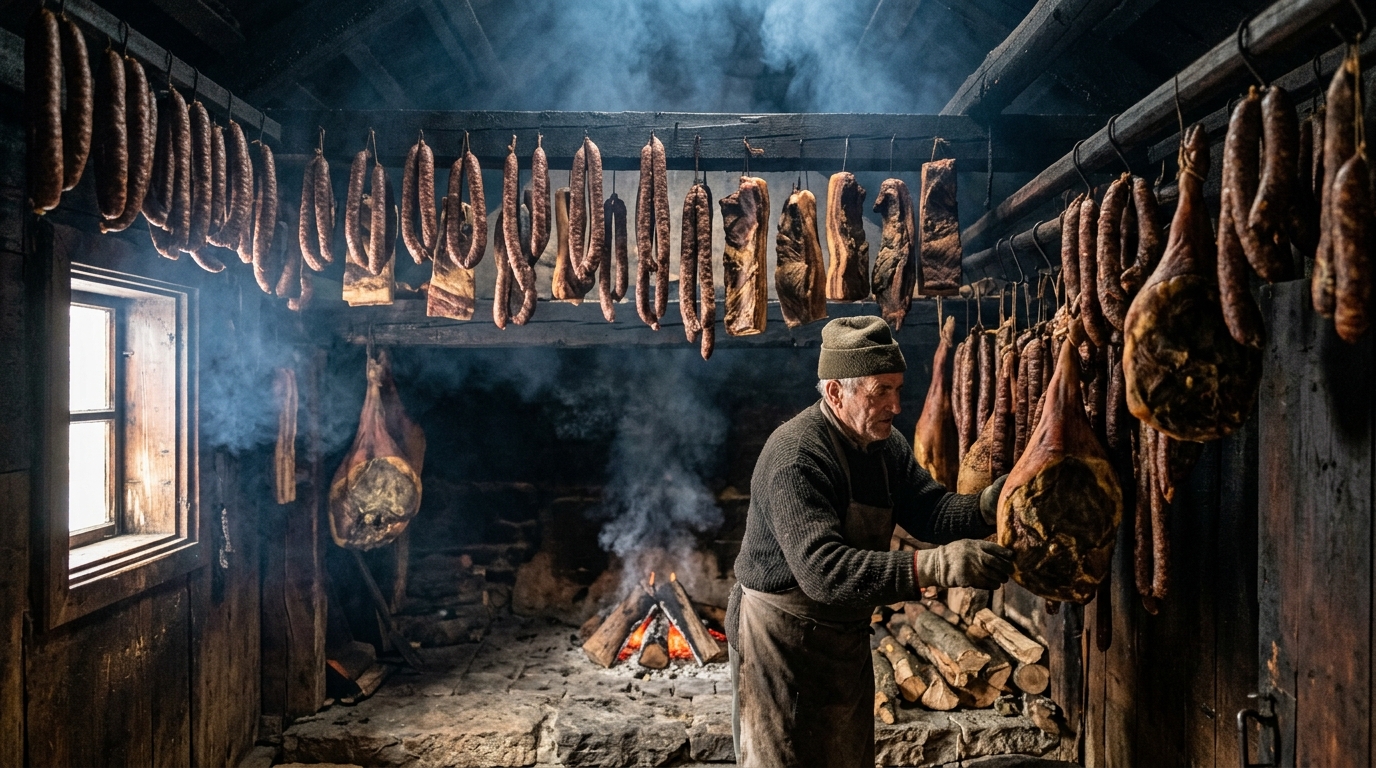 Tradicionalna prerada mesa: Sušenje, dimljenje na bukovini i zrenje pršute