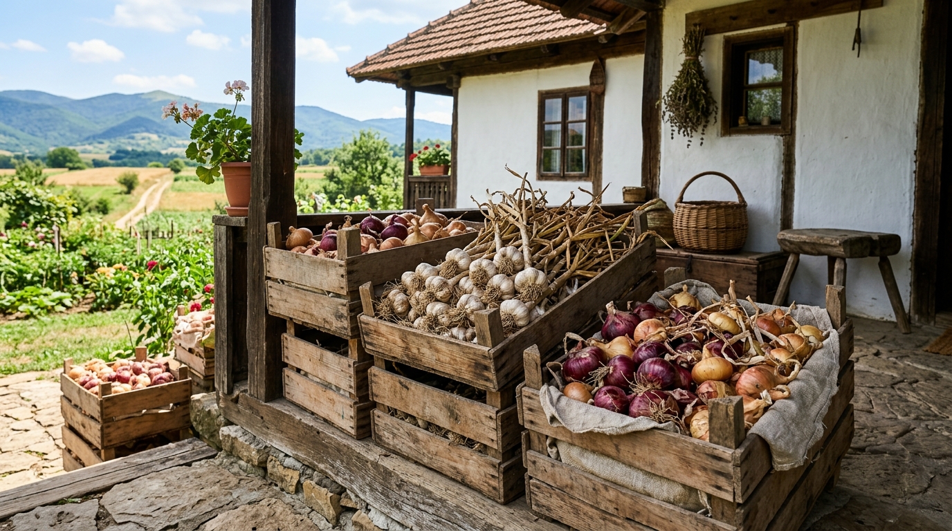 Uzgoj crnog i belog luka: Jesenja i prolećna sadnja, sušenje i skladištenje